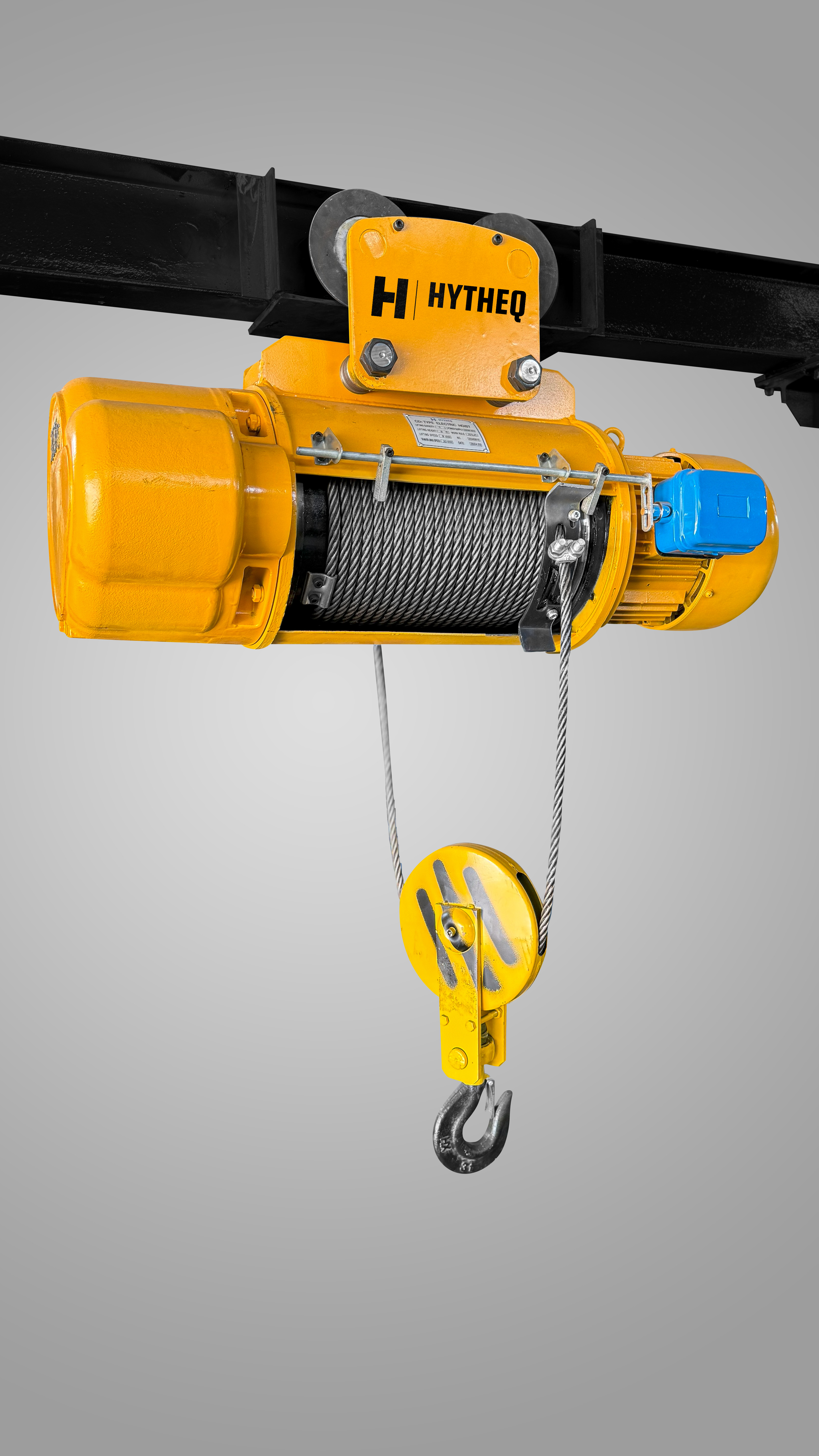 Talha Elétrica Hytheq 3 Ton 3.000 Kg 9 M C/ Trolley - 2 velocidades na elevação